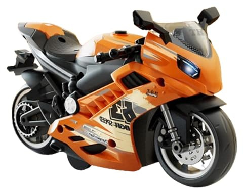 Leksaksmotorcykel – 6 ljudljuscykel | ABS-simuleringsfordon – Motorleksak för barn | Knappkontroll Realistiska ljudeffekter Strålkastare Pedagogisk lek för pojkar och flickor