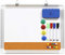 Pizarra Blanca Magnética - Tablero de Pared 30x20cm con 2 Rotuladores Borrado en Seco y 6 Notas Magnéticas de Colores para Oficina y Cocina