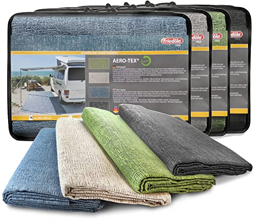 Primaflor Vorzeltteppich - AEROTEX, Blau, 2,50m x 3,00m, Viele Größen und Farben, Wasserdurchlässiger, Atmungsaktiver Zeltboden inkl. Tragetasche, Outdoor Teppich für Camping, Wohnmobil Bodenmatte
