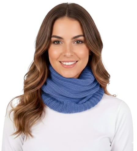 Scaldacollo Misto Cashmere Uomo Donna Made In Italy Sciarpa Anello Cappellino Cachemire Invernale Unisex Lana Merino Nero Grigio Bianco Beige Scialle Calda Taglia Unica Pashmina Coprispalle (Jeans)