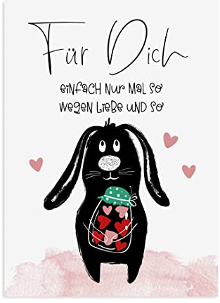 Nastami Valentinskarte Für Dich HASE Postkarte Geschenk Liebe Geschenk Partner