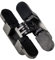 JUVA Door Hinges Foldable Hinge Strap Invisible 2 Pieces Drilling Hinge Black 180° for Revolving Doors Kubikina Hinges Heavy Duty for Furniture Doors Hinges for Wood Thickness from 18 mm Steel