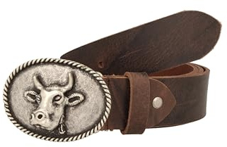 MGM Unisex Trachtengürtel mit Kuh Gürtel (1er Pack)