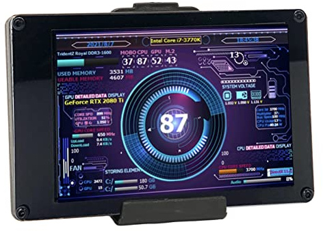 Dpofirs 3,5 Zoll Computer Temperaturmonitor, PC Sensor Panel Display, PC Temperaturanzeige für PC Gehäuse, IPS Micro USB Bildschirm, PC CPU, HDD Datenmonitor für RPi Wins