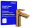 Duravit Wave Waschtischarmatur, Größe M (Auslauf Höhe 111 mm), Wasserhahn Bad mit Zugstangen-Ablaufgarnitur, Armatur Waschbecken, Bronze Gebürstet