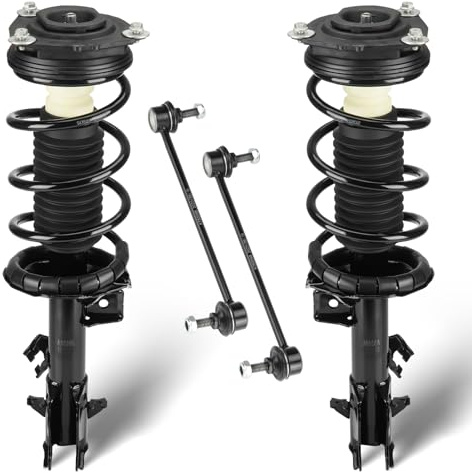 Front Struts Assembly Fit for 2009-2014 Nissan Cube, for 2007-2011 Versa/2012 Nissan (ONLY 1.8L S/SL Hatchback), Shock Absorber & Sway Bars End Links, Replace 172352 K750098 (4Pcs)