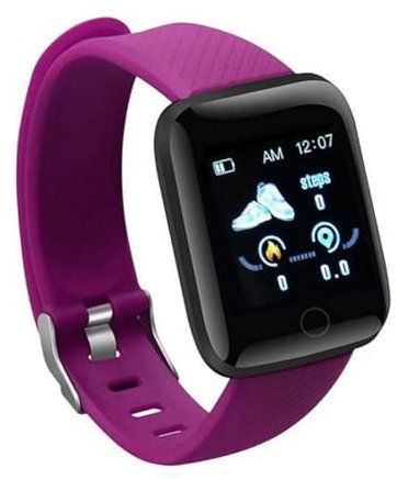 1.3 Inch Smart Watch forIOS, Waterproof Fitness Tracker, Step Count, Music Playback, Call Reminder, Message Reminder, Stylish Design, IP67 Waterproof Watch (Purple)