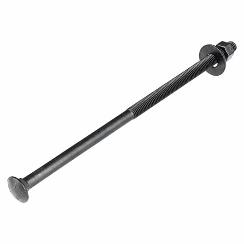 3/8 x 12 (25 Pack) Black Carriage Bolt Kit, Grade 307A, Ceramic Coated for Exterior Use, 2X Rust Resistance of Galvanized by Makers Bolt