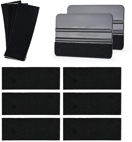 EHDIS Spatola Wrapping Kit - 2 pezzi Spatola Wrapping e 10 pezzi Feltro per Spatola, per Vinile Adesivi Auto, Pellicola Oscurante Vetri, Car Wrapping, Pellicola Oscurante per Vetri e Mobili