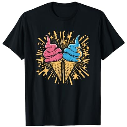 Crème glacée Cartoon Look T-Shirt