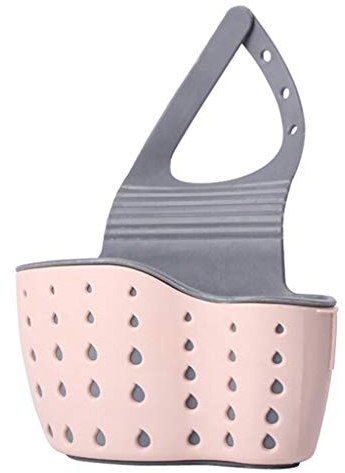 ABNNHK Spülbeckenregal, Seifen- und Schwammabtropfgestell, Silikon-Aufbewahrungskorb, Tasche, Wasserhahnhalter, Verstellbarer Badezimmerhalter, Spüle, Küchenzubehör (Farbe: A) (A)