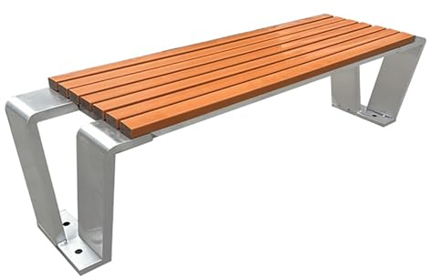 KXJPIZIYB Gartenbank Wetterfest, Sitzbank Edelstahl Rostfrei for Garten, Terrasse, Veranda, 500 Kg Tragkraft(1.5M-B)