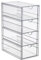 SUMTree Boîte de rangement transparente en acrylique pour accessoiresde coiffure avec 4 tiroirs, organisateur de tiroir pour la salle de bain, le placard, l’armoire, le bureau, 25×17×10cm