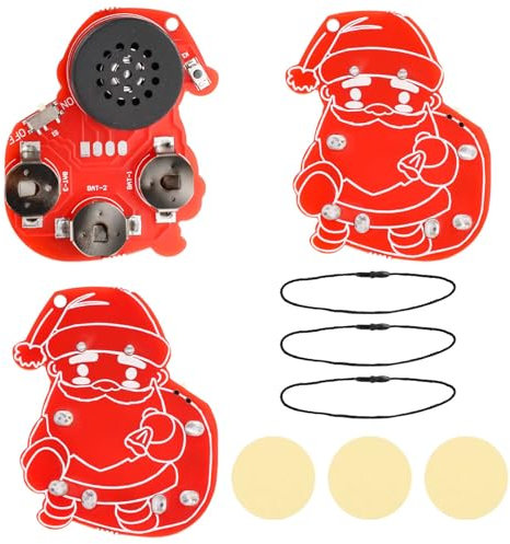 BTFO 3uds Juego de Generador de Ruido de Grillos de Papá Noel, 6 Sonidos Dispositivo Broma Máquina Ruido Molesto Dispositivo Broma con Pitidos para Regalos de Broma y Fiestas Navideñas (Rojo)
