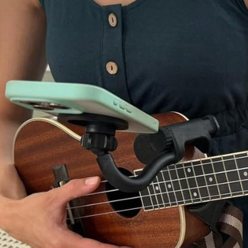 Gitarre Telefonhalter Mit Clip, Verstellbarer Gitarrenhalter Für Gitarren Ukulelen, Teleskopklemme Gitarren Handy Klemme Halterung Für Digitale Notenblätter