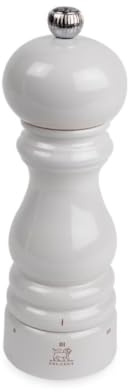 PEUGEOT - Salzmühle Paris u‘Select 18 cm - ParisRama - 6 Mahlgrade - Innovatives Zirlion-Mahlwerk für pulverfeines Salz - Aus PEFC-zertifiziertem Holz - Französisches Know-how - Perlgrau lackiert