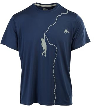 ANDE The Nose T-shirt för män – andningsbar teknisk T-shirt med EXOTHERM®-teknik, Blå, XL