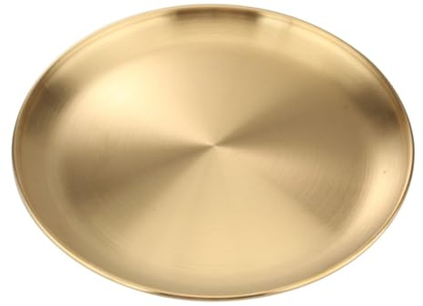 Hangsu Lot de 5 plateaux de service pratiques en acier inoxydable antirouille empilables pour fête, restauration, hôtel, assiettes à trempage de qualité commerciale