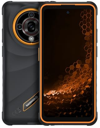 Hammer Iron 6 5G 16GB/256GB Outdoor Handy, Baustellenhandy und Rugged Handy, 6.56 120Hz Display, IP69, 6050mAh Akku, Dual SIM, NFC – Schwarz-Orange