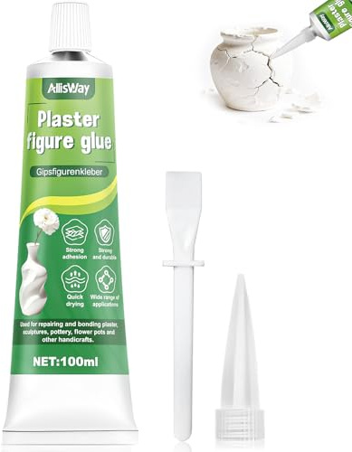 Allisway Colle Ceramique, Colle Pour Poterie Terre Cuite, Colle Céramique, Répare et Colle les Maquettes en Plâtre, Argile, Céramique et Ciment – ​​Forte Adhérence, Durable et Fiable, 100 ml