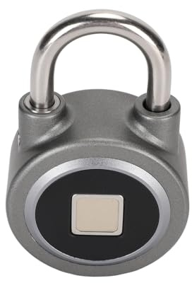 Garosa Lucchetto Senza Chiave Intelligente con Impronta Digitale BT, Lega di Alluminio, 4 Metodi di Sblocco, Adatto per Porte, Bagagli e Armadietti (GREY)