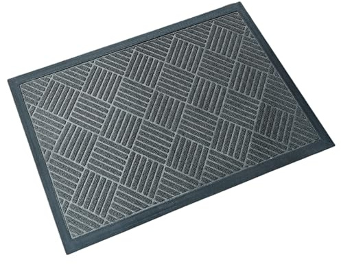 Fußmatte für den Außenbereich, rutschfeste Fußmatte mit Gummirückseite, saugfähiger Eingangsteppich, robuster Schuhabstreifer für Zuhause, 44 x 74, 9 cm