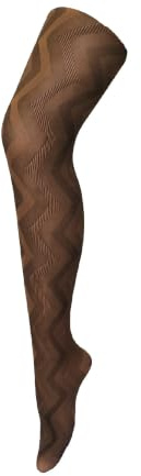 Sock Snob - Ladies Thick Coloured 80 Denier Opaque Patterned Winter Fashion Tights (8-14 UK 36/42, Weave Brown)