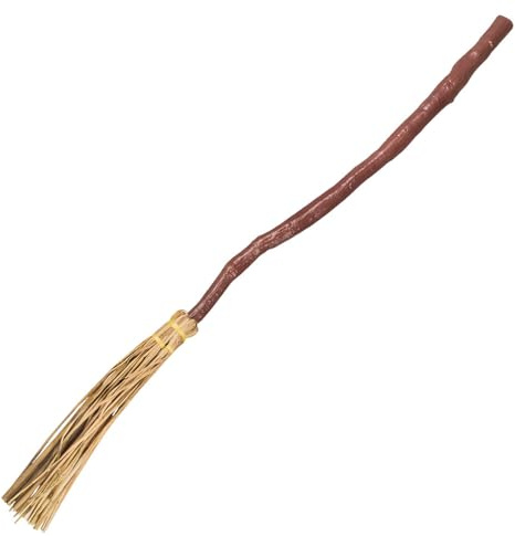 Boland 72236 - Hexenbesen, Braun, 90 cm, Halloween, Zubehör, Kostüm, Dekoration, Mottoparty