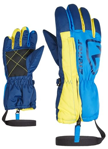 Ziener Kleinkind Leo Ski-Handschuhe/Wintersport | Langer Reißverschluss, Leash, Persian Blue, 92cm