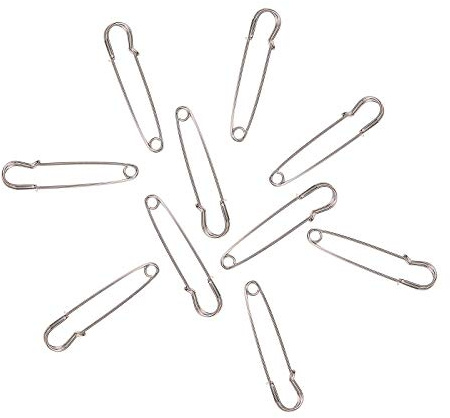 Airssory 100 Stück Sicherheitsnadeln aus Eisen für Decken, Röcke, Kilts, Basteln, Schmuckherstellung, 70 mm