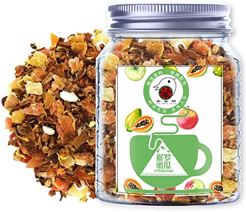 Plant Gift Siam Honeydew Herbal Tea, Weißer Roselle, Apfel, Steinzucker, Mango, Papaya, Ananas, Orangenschale, Chrysantheme lose Blatt, Nicht -GVO, in Eistee & Heiße Te70G/2.5oz
