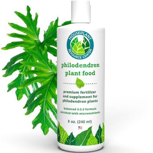 Philodendron Fertiliser – Liquid Plant Food for Strong Roots, Healthy Growth & Lush Foliage | 3-3-3 NPK Formula with Sea Kelp, Humic & Fulvic Acid | Essential Nutrients for Tropical Houseplants (8 oz)