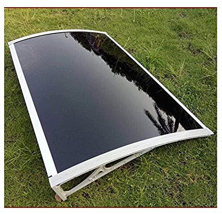 BOCbco Door Canopy Awning Shelter Canopies over Door Canopy Porch Canopy,Over Door Canopy Porch Front Rain Cover Awning Shelter Outdoor Patio Real Glass Canopy Porch Door Shelter Balcony/Black/80*100C