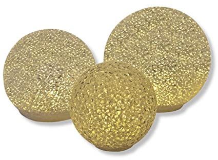 Provance Set di 3 palline LED per illuminazione decorativa, diametro 8 cm, 12 cm, 15 cm, luce bianca calda