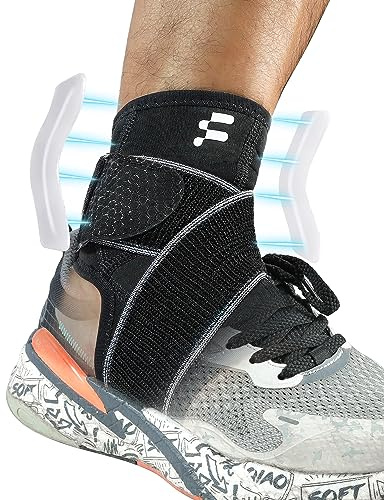 Fitomo Tobillera para Esguince, Fascitis Plantar, Tendón de Aquiles, Tobillera Estabilizadora de Tobillo con Férulas Laterales y Banda de Fuerte Compresión, Ultra Ligera, Protección Deportiva