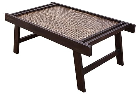 NEWCIX Japanischer Klappbarer Niedriger Tisch, Fensterkaffeetisch, Tatami Kleiner Kaffeetisch Balkontisch Teetisch Massivholz Teetisch
