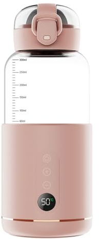 YuWangg - Calentador de agua portátil para fórmula de bebé, capacidad de 300 ml, calentador de biberón portátil inalámbrico, fácil de transportar y adecuado para viajar