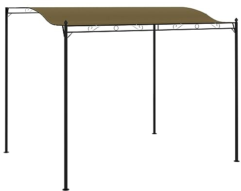 ShCuShan Pavillon 3x2,4 m Taupe 180 g/m² Moskitonetz Garten TerrassenüBerdachung Freistehend