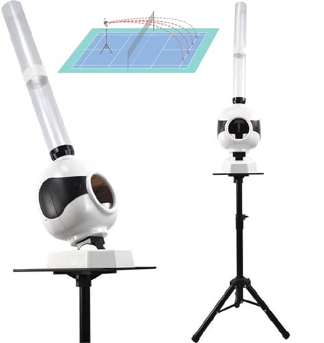 Eastnmythet Automatische Federball-Pitching-Maschine, tragbare Badminton-Trainingsmaschine für Kinder, Outdoor-Badminton-Aufschlagmaschine mit Fernbedienung
