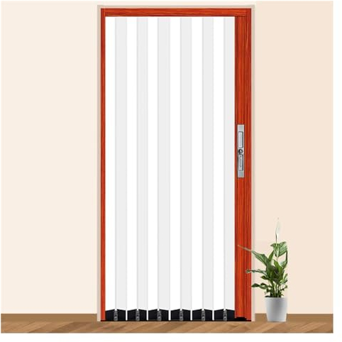 Schiebetür Falttür falttüren innentüren Große abschließbare Akkordeon-Schiebetür，Aluminium Multifalt-Innentüren für Kleiderschrank/Bad/Schlafzimmer/Pantry/Fenster/Schuppen Temporäre Tür Raumteiler Fal