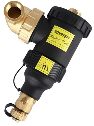 SZYDD Floor Heating Systems and Components Magnetic Dirt Remover Wall Mounted Boiler Magnetic Filter Floor Heating Systems Descaler Dirt Separator Easy to Use