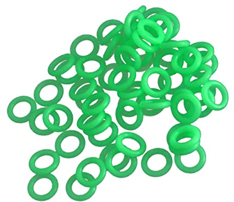 GAROZATION 50 Stück Fluoreszierende Zeltheringe Ringe aus Kunststoff mit Sicherheitshinweis für Outdoor Camping Nachtsichtbarkeit Grün