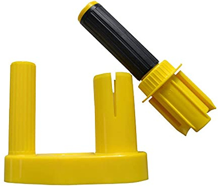 VEPATIM Abroller-Griffset für Handwickelfolie Stretchfolie Kunststoff gelb/grün