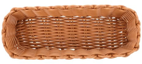 CONGARTENO Besteckkorb Aus Gewebtem Rattan-imitat Für Silberbesteck Und Utensilien Praktisch Und Stilvoll Mit Drainage-design Für Einfache Und Aufbewahrung