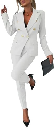 shownicer Tailleur Donna Completo Pantalone Curvy Completo Pantaloni e Giacca Tuta Due Pezzi Ufficio e Lavoro Revers Blazer Tuta Slim Fit Complete Business