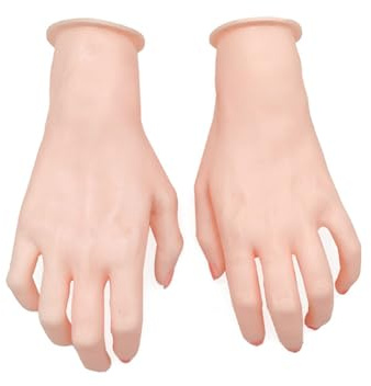 ZBIianxer Vielseitiges Hand Und Fußmodell Aus Silikon. Realistisches Handmodell Aus Silikon Mit Flexiblen Gelenken Für Die Präsentation Von Accessoires