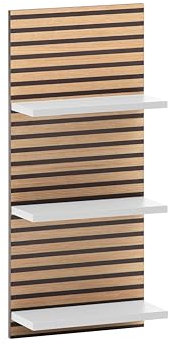 Schildmeyer Katta 158591 Étagère Blanc Mat/Panneau Acoustique, 30,3 x 17,5 x 70,2 cm