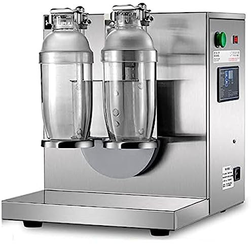 Máquina automática de coctelera de té con leche de doble cabezal, máquina para hacer batidos comercial, mezcladora de bebidas eléctrica de 360°, máquina para hacer leche de té con doble cabezal, para