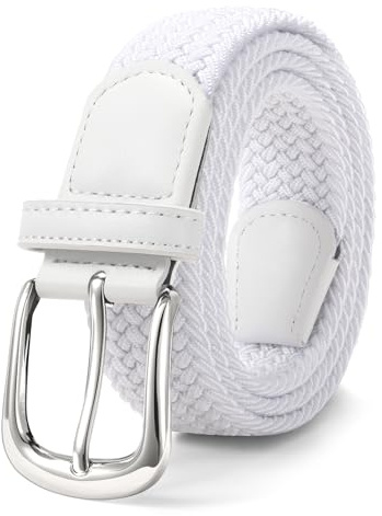 JasGood Cintura da Donna Intrecciata Elastica, Cintura Regolabile in Stretch, Larghezza 3,3 cm per Jeans e Pantaloni, Cintura Elastica in Stoffa Unisex, M:110cm (Taillengröße 90cm-101cm)