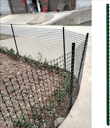 Estacas de poste de valla tipo Y para valla temporal de alambre de plástico, parte inferior puntiaguda triangular sin excavación, pilar de valla al aire libre